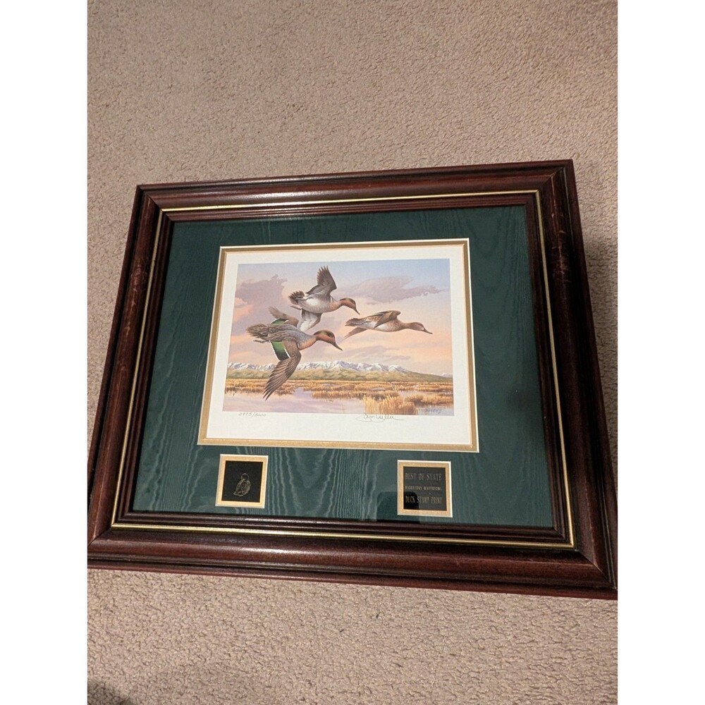 IDAHO 1988 Migratory Waterfowl Duck stamp Print GREEN WINGED TEAL James killen